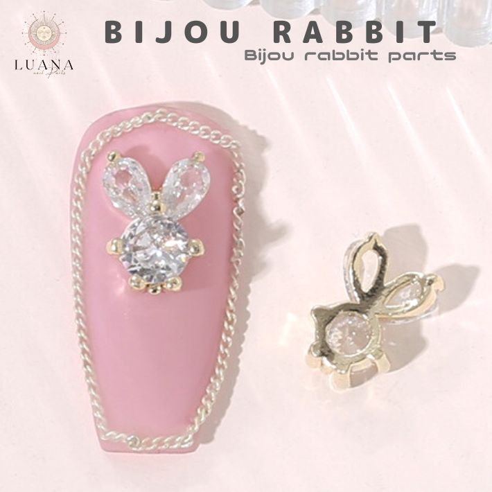 楽天市場】ポイント5倍ネイルパーツ うさぎ ビジュー 2P ラビット
