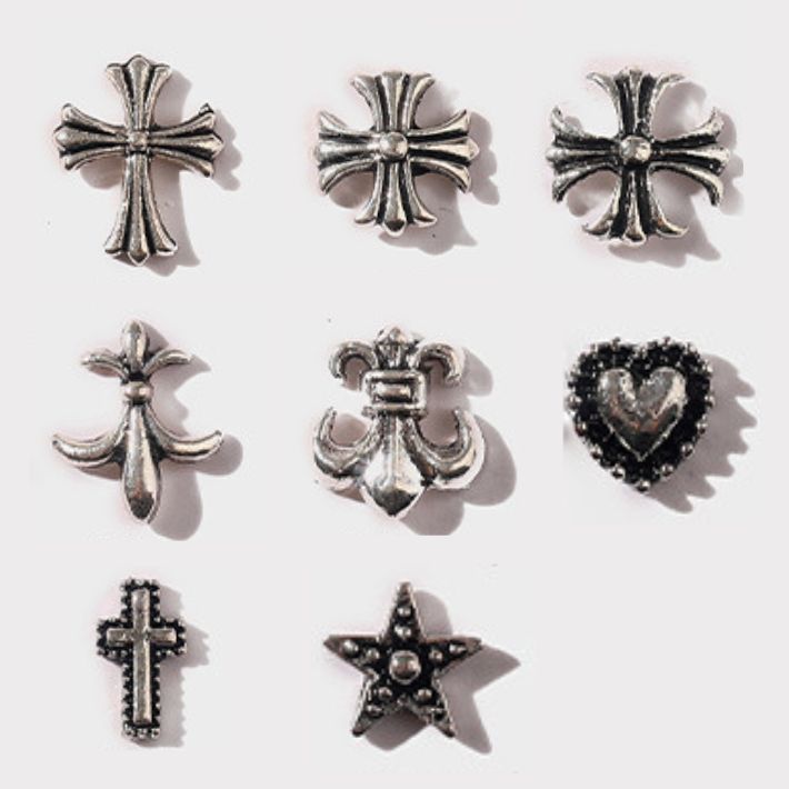 楽天市場】ポイント5倍ネイルパーツ メタル パーツ シルバー 十字架
