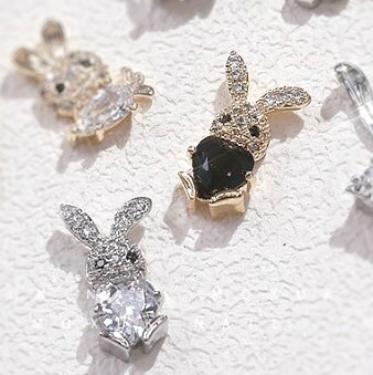 楽天市場】ポイント5倍ネイルパーツ うさぎ ハート 2個 ラビット