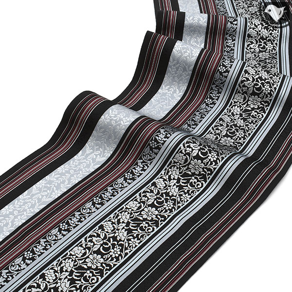 楽天市場】博多帯 黒木織物 謹製 本場筑前博多織 小唐花「黒」金印 八