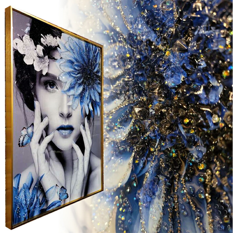 楽天市場】アートパネル クリスタル アート 水晶絵 インテリアフレーム