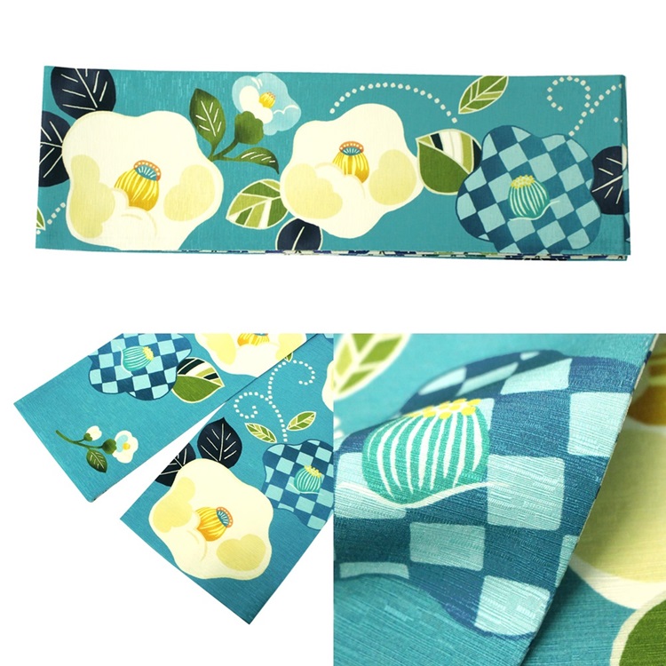 楽天市場】半幅帯 正絹 長尺 WAKKA リバーシブル 日本製 細帯 (椿姫