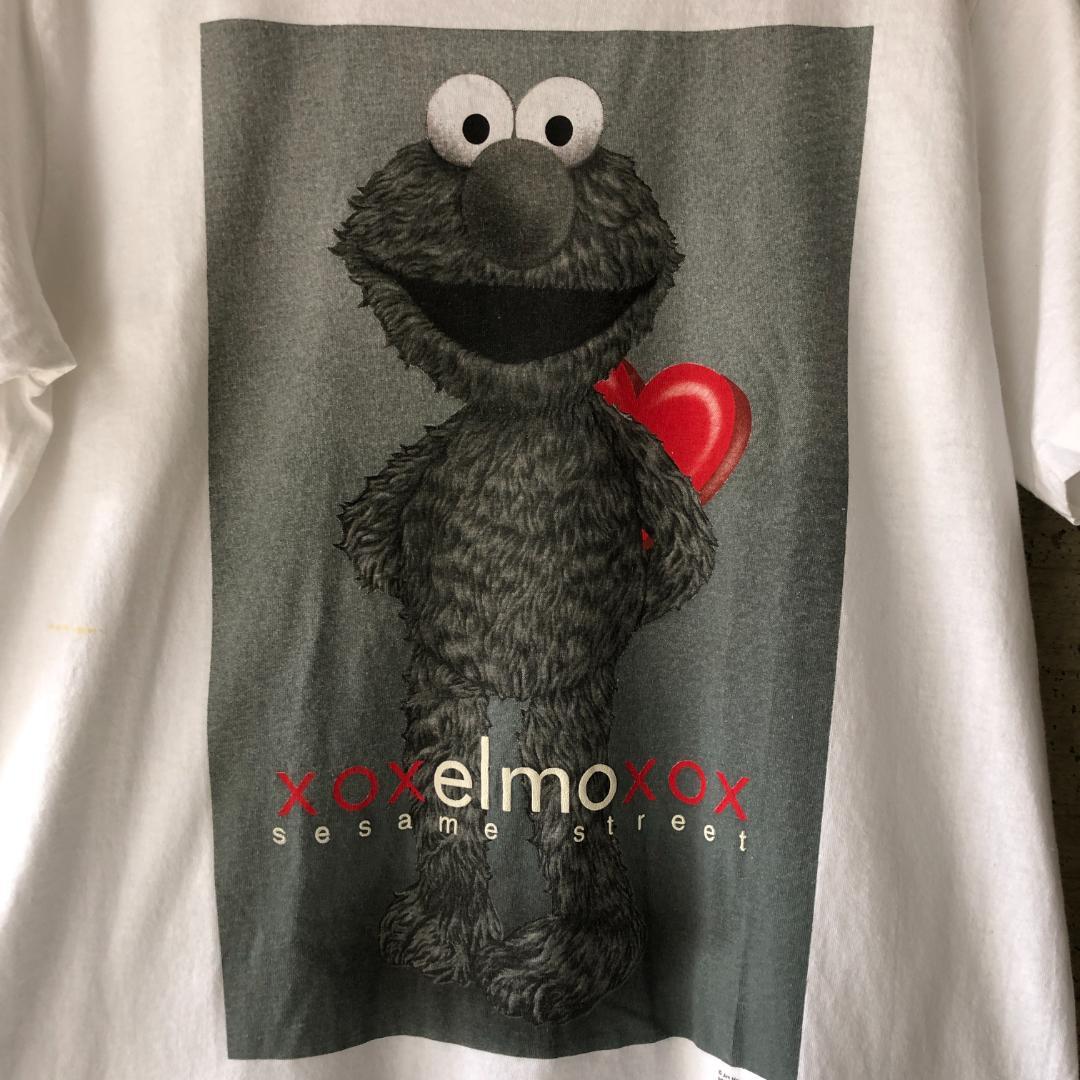 楽天市場】XZ503 Tシャツ エルモ elmo セサミストリート 90s 白 深瀬