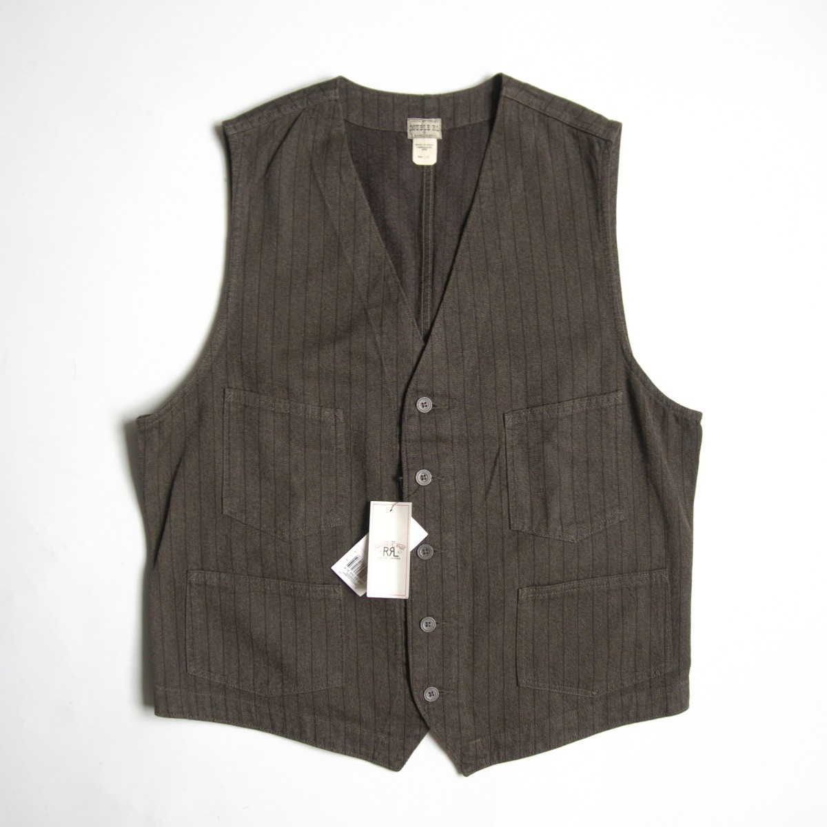 楽天市場】【未使用品】RRL 【JASPE VEST】L ストライプ ベスト ダブル