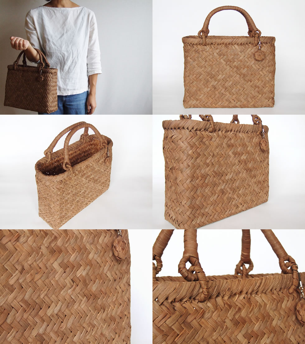 楽天市場】【純国産 東北秋田県】山葡萄かごバッグ 斜め網代編み 中