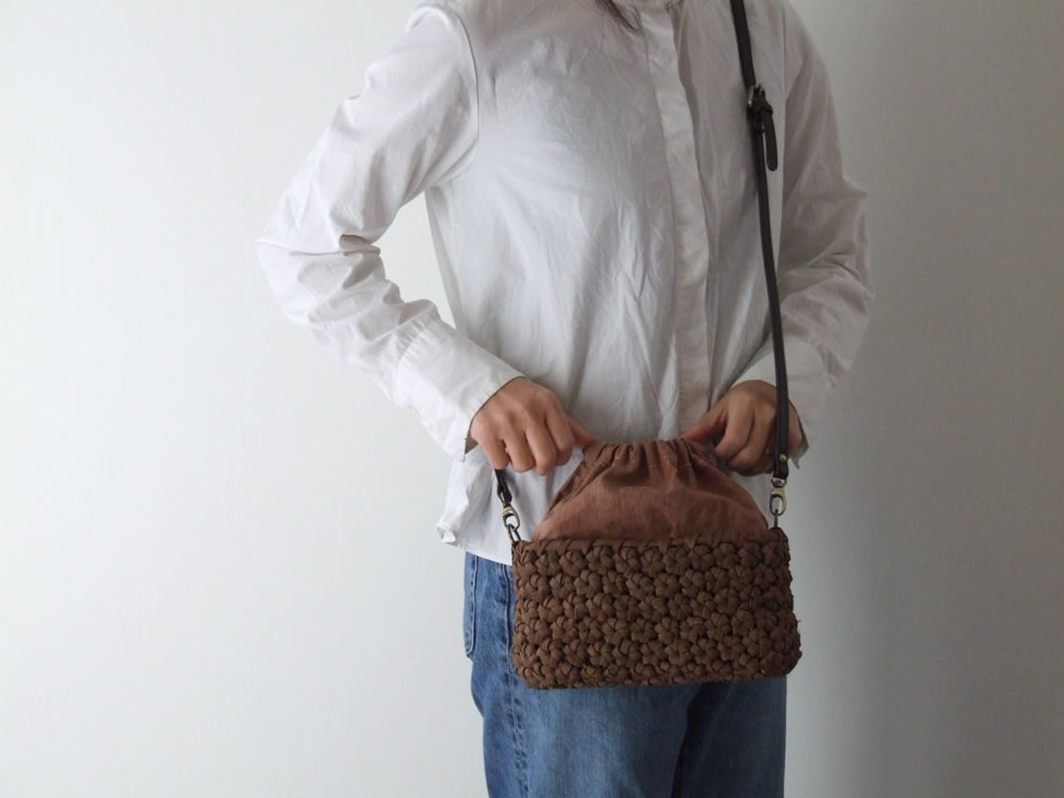 楽天市場】純国産 山葡萄かごバッグ 特上六角花模様編み 本革