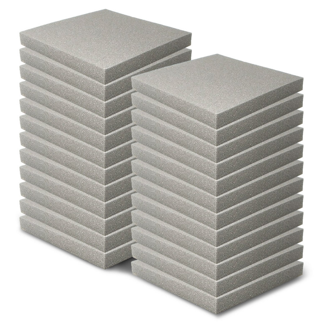 楽天市場】吸音材 24枚セット 25*25cm 厚さ3cm フラット 防音材