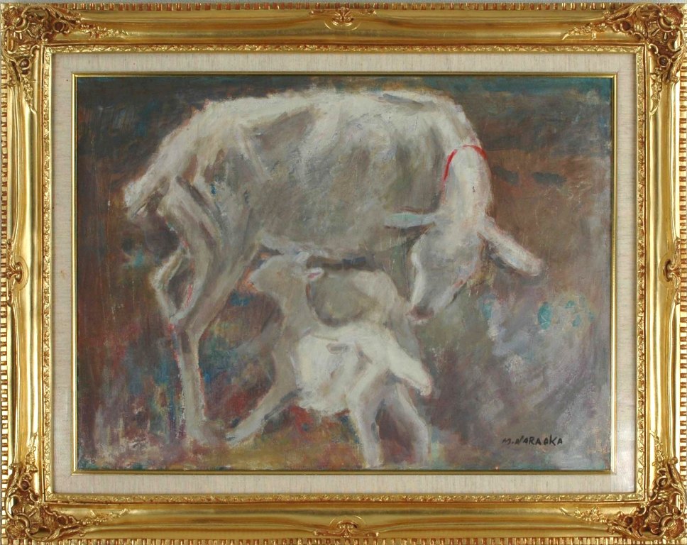 楽天市場】奈良岡正夫 「親仔」 油彩20号 : 小野画廊