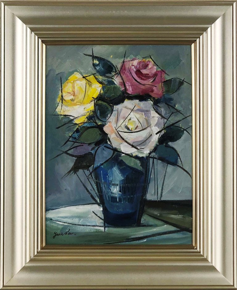 楽天市場】湯浅洋子 「ばら」 油彩4号 : 小野画廊