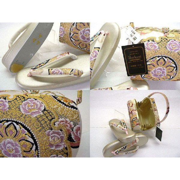 楽天市場】西陣正絹袋帯使用・草履バックセット・No.71 : きもの