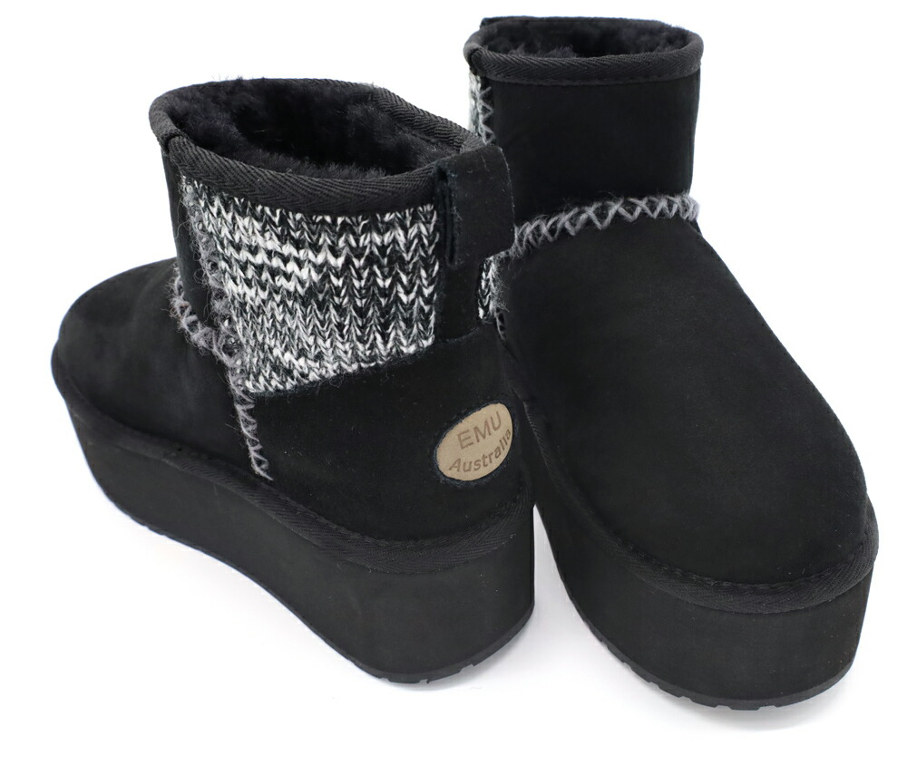 楽天市場】EMU エミュー 撥水 ムートンブーツ 厚底 STINGER KNIT