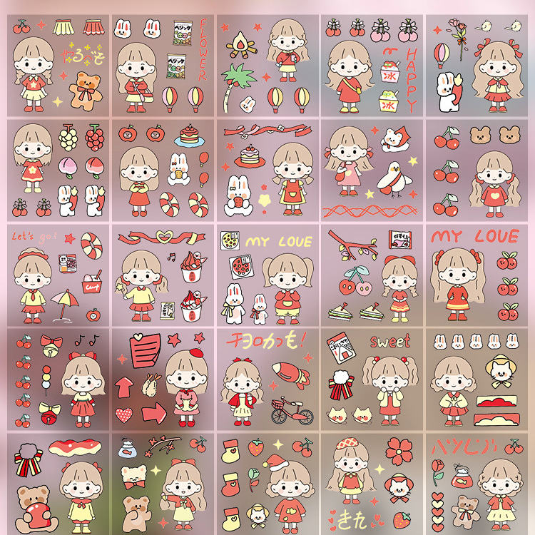 楽天市場】即日出荷 大容量 透明シール 100シート 柄違い750枚以上