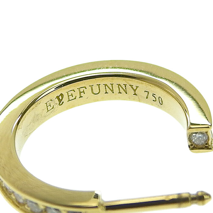 楽天市場】EYEFUNNY アイファニー フープ ダイヤ ピアス K18YG 750