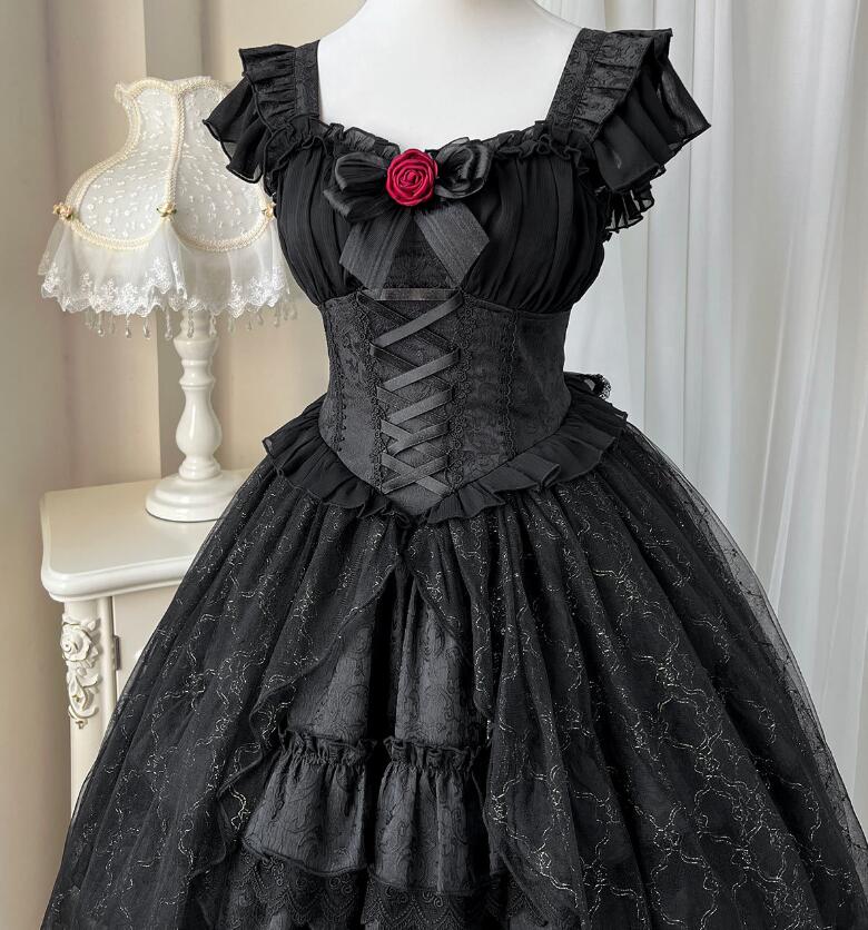 楽天市場】ゴスロリ 暗黒風 ロリータワンピース ロング丈 燕尾服