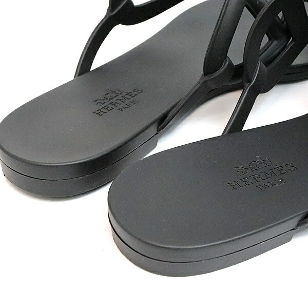 楽天市場】【広尾店】エルメス HERMES エジェリ サンダル ラバー 黒