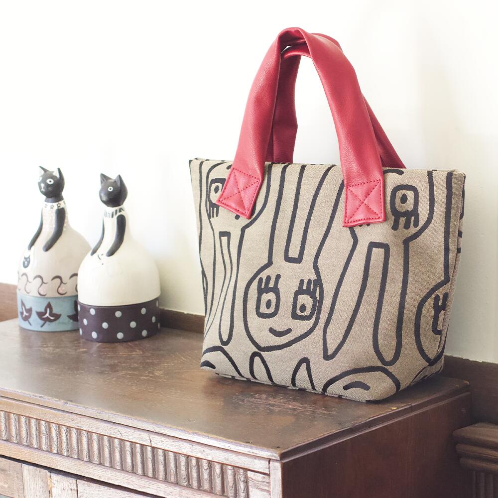 楽天市場】アツコマタノ トートバッグS ＜ゆるうさ＞ オリジナル