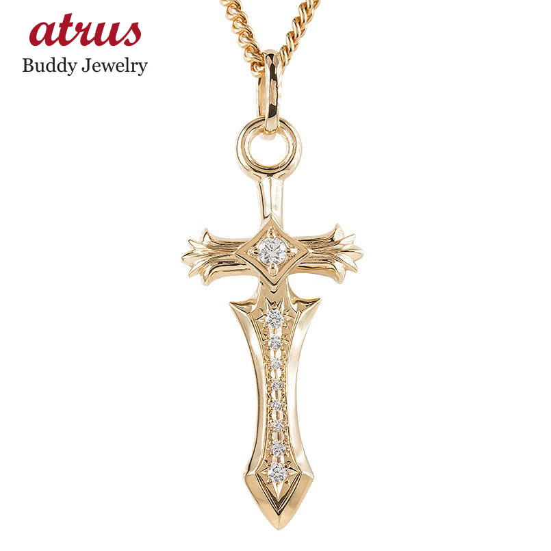 楽天市場】10金 ペンダントトップ ネックレス 喜平用 ダイヤモンド 剣