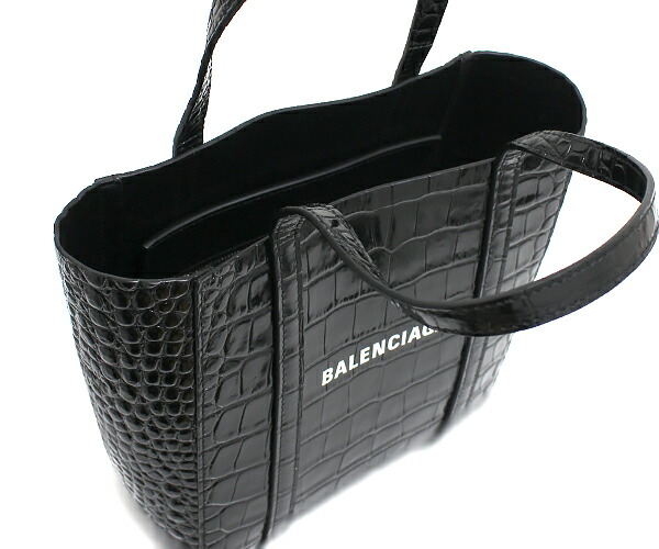 楽天市場】バレンシアガ(BALENCIAGA)クロコ型押しレザー：ブラック
