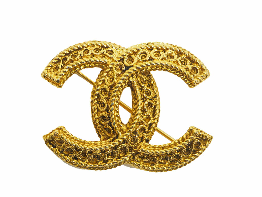 楽天市場】シャネル CHANEL ブローチ ヴィンテージ ココ ゴールド