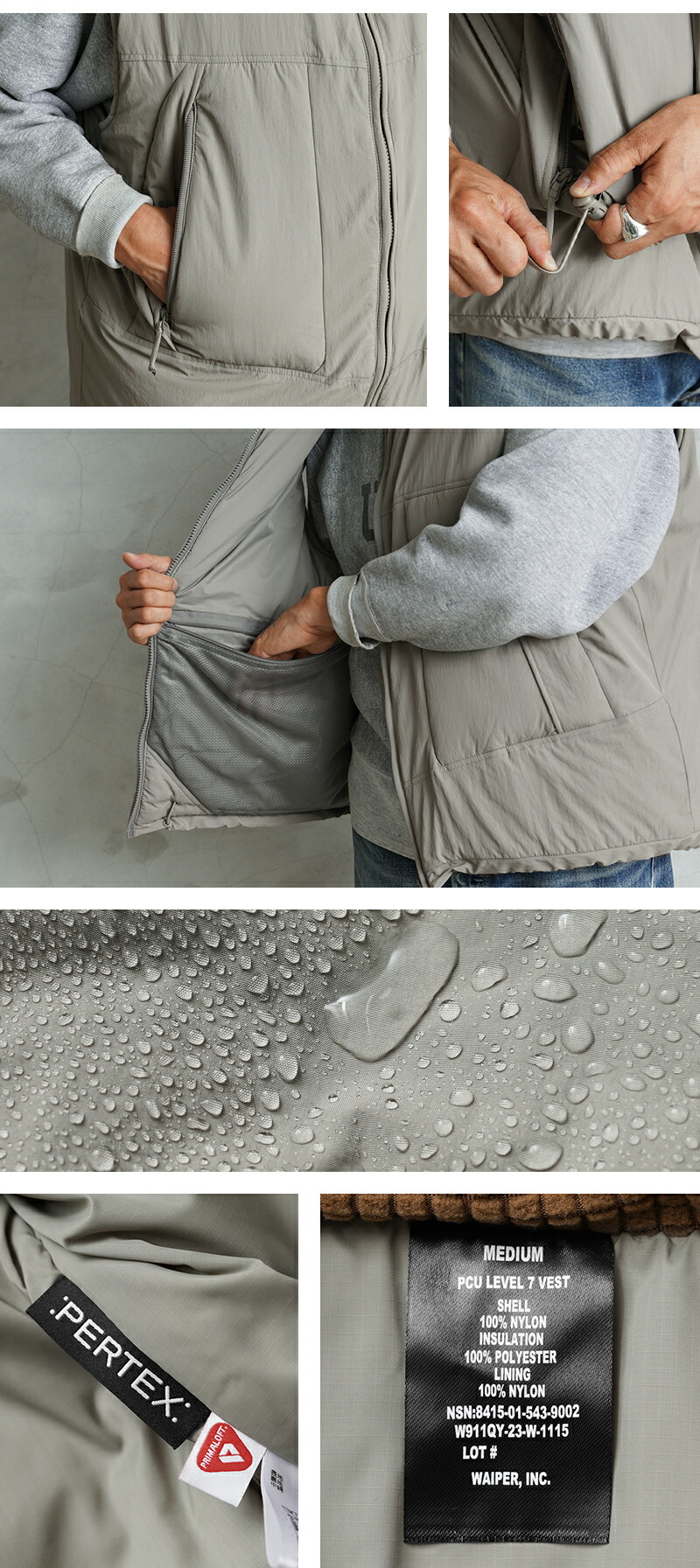 楽天市場】☆WAIPER.inc 米軍 PCU LEVEL7A PRIMALOFT ベスト PERTEX