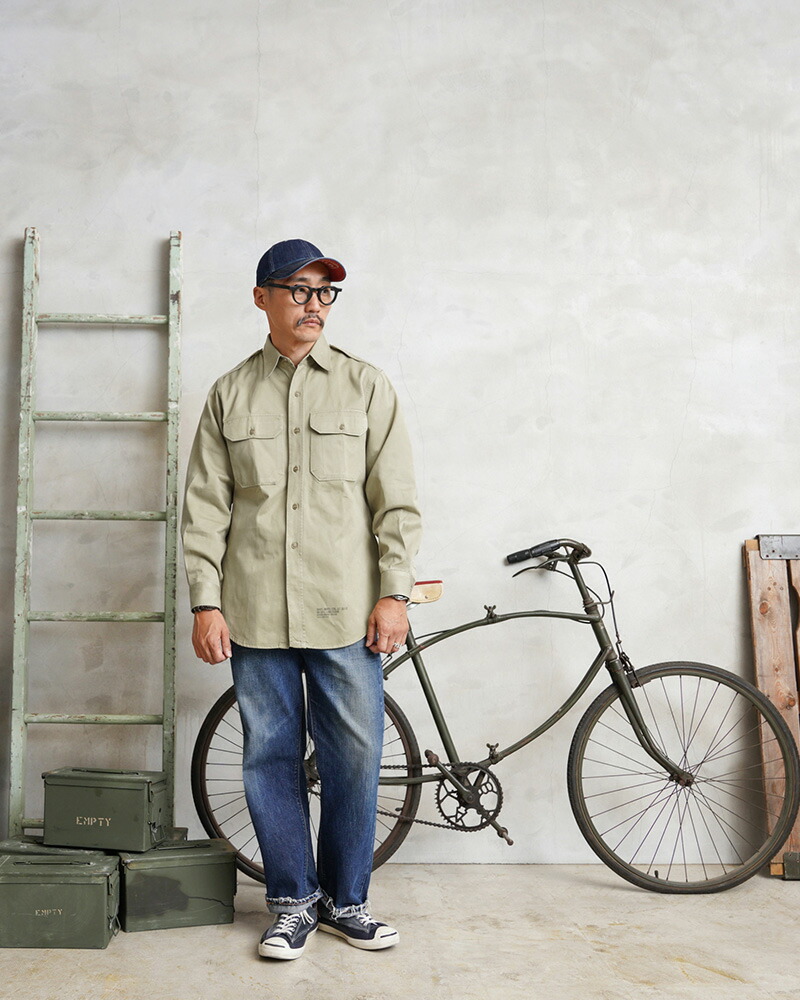 楽天市場】☆実物 USED 米軍 M-46 ロングスリーブ コットン カーキ