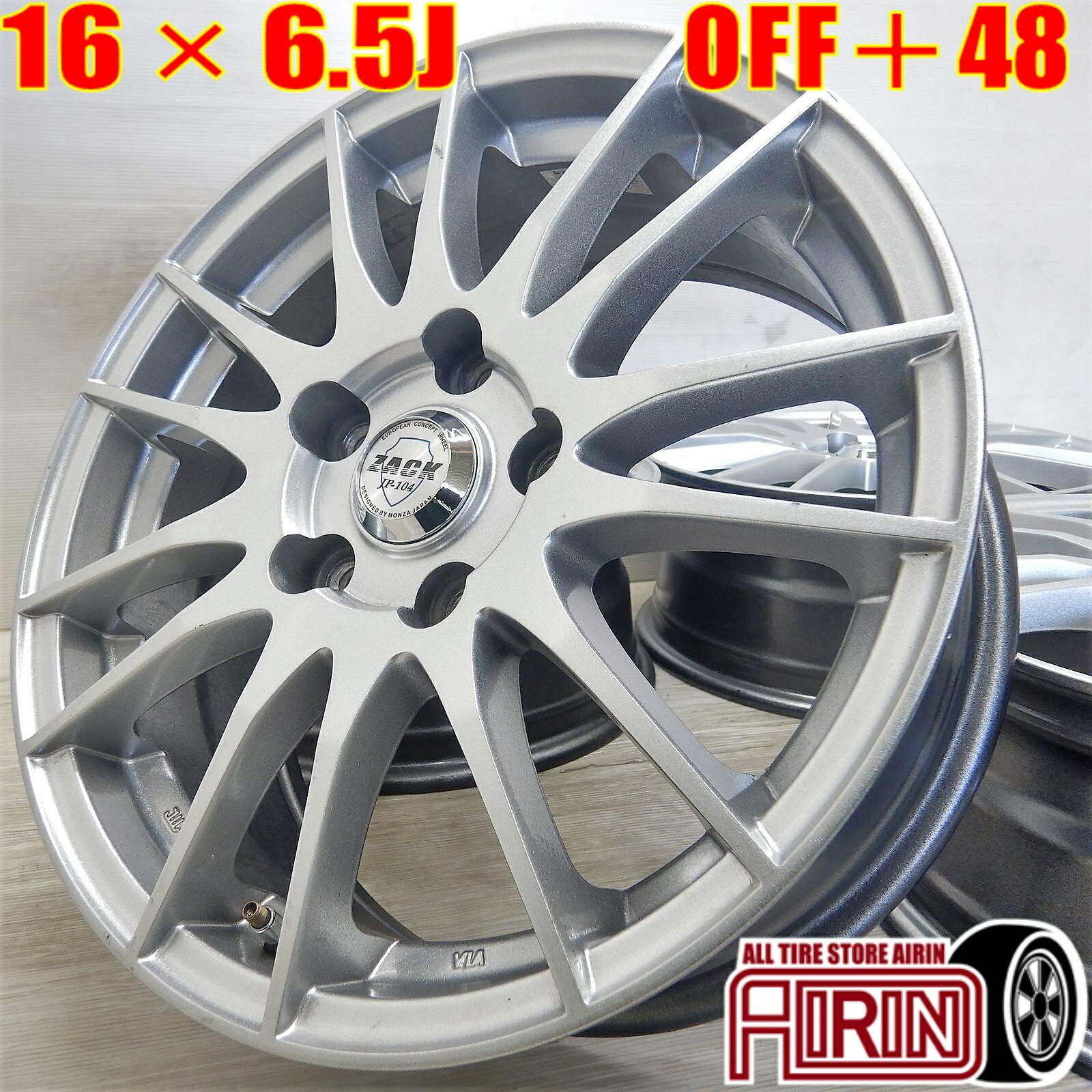 楽天市場】中古 16インチ アルミ ZACK JP-104 4本セットヴォクシー