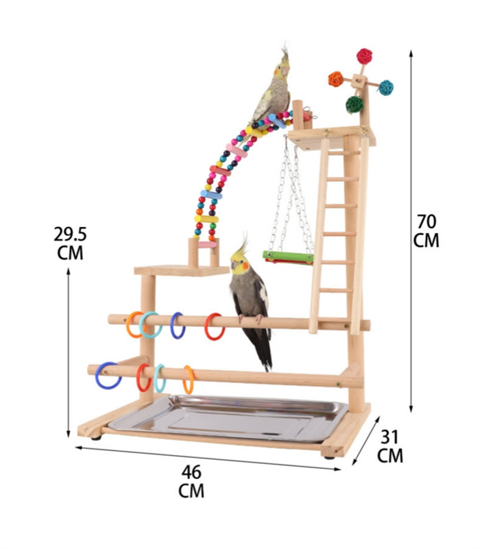 楽天市場】【高さ約70cm】インコ 遊び場 三層 バード アスレチック