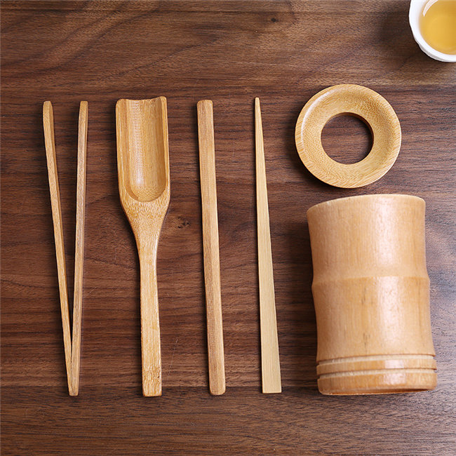 楽天市場】竹製【茶器・茶道具】6点セット 竹製 お茶道具 六君子