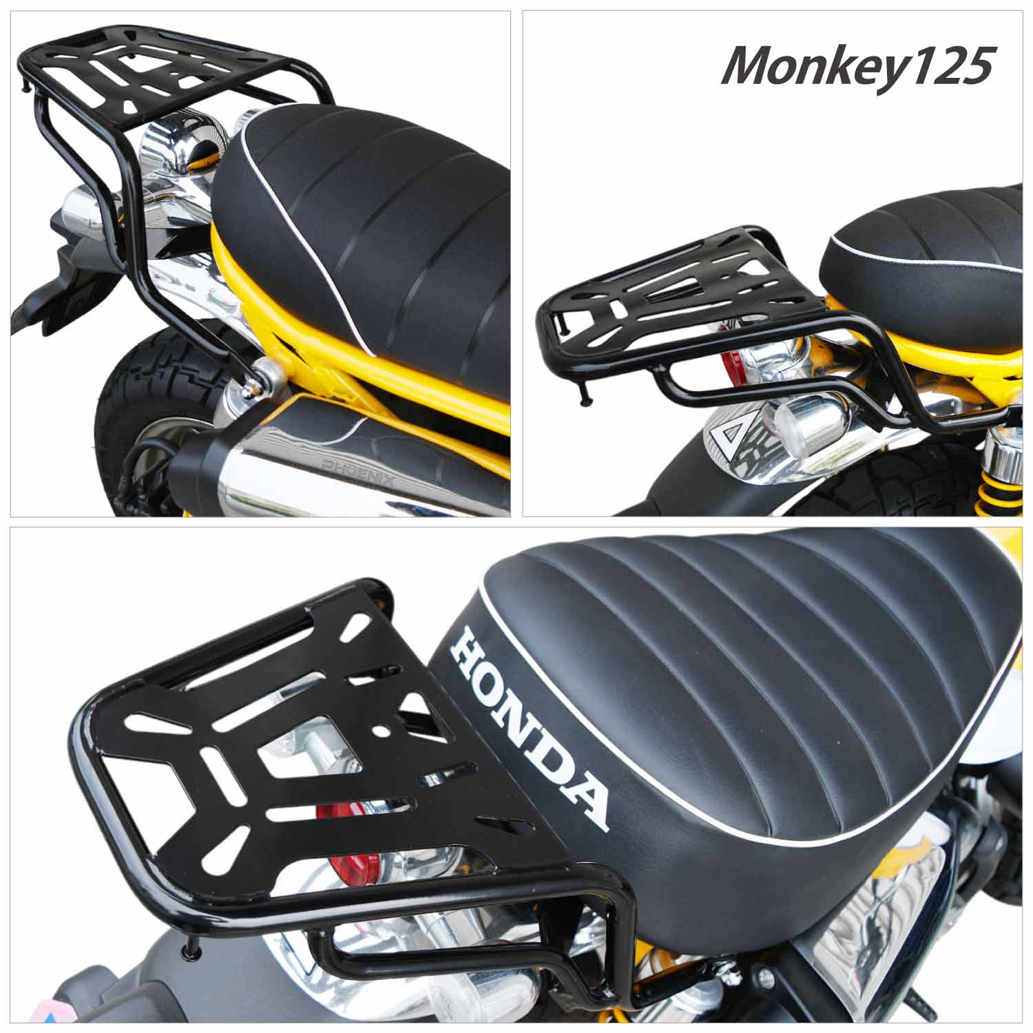 楽天市場】モンキー125 リアキャリア ブラック スチール JB02 JB03