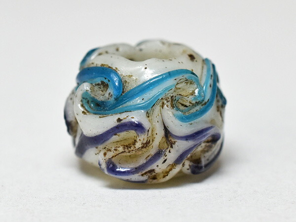 楽天市場】【2211】江戸とんぼ玉 2色波状紋の法隆寺玉4【とんぼ玉