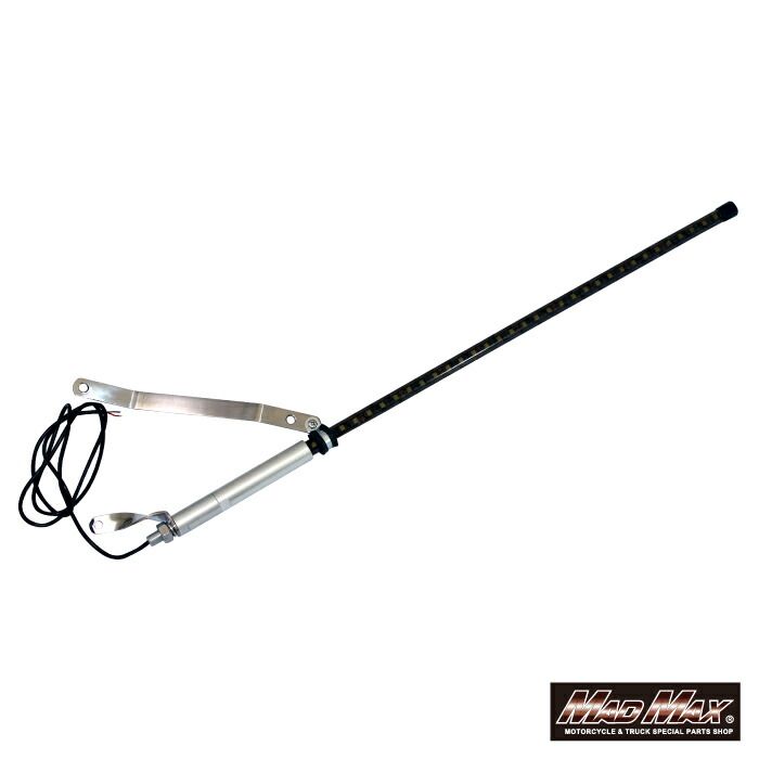 楽天市場】オートバイ用 旗棒黒 LED(ホワイト・レッド・ブルー)発光