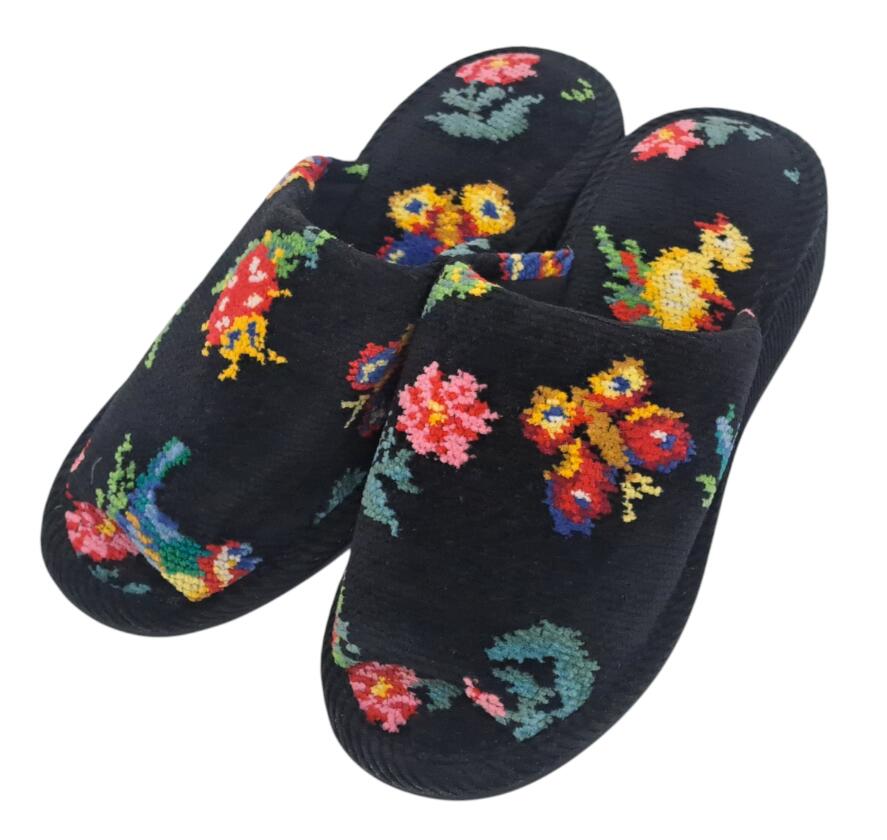 楽天市場】フェイラー スリッパ ハイジ ハイジ柄 黒 ブラック ひよこ