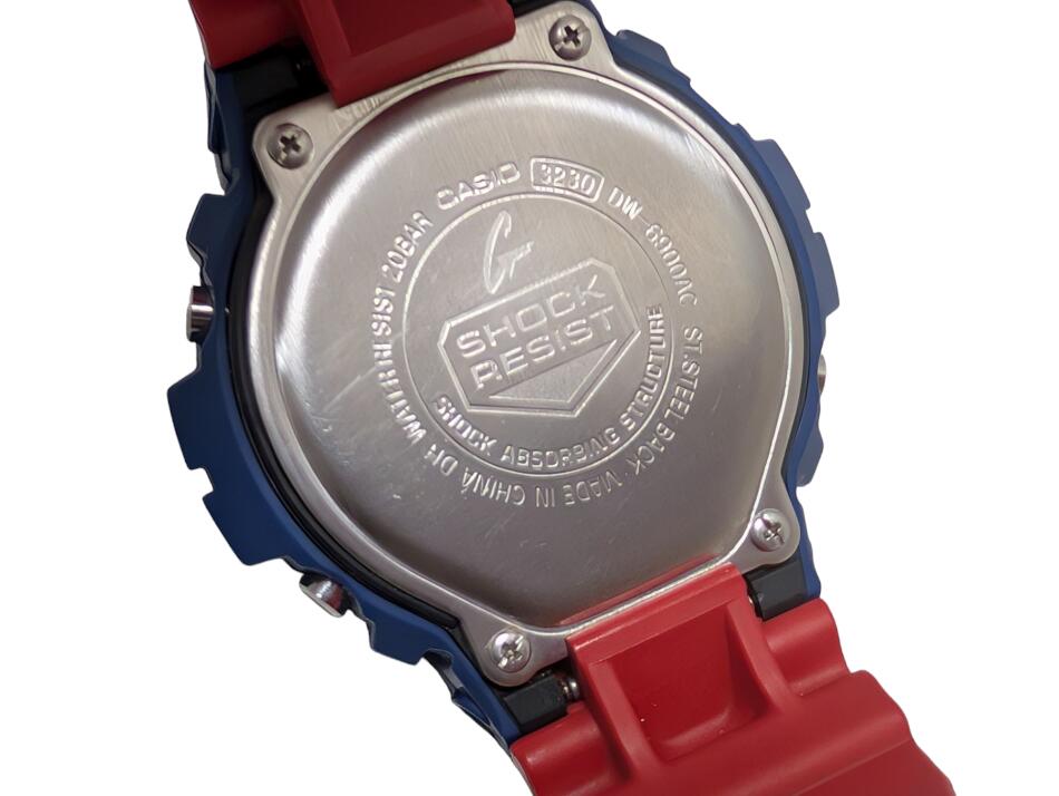 楽天市場】カシオ Gショック DW-6900AC ネイビー レッド 白文字盤 6900