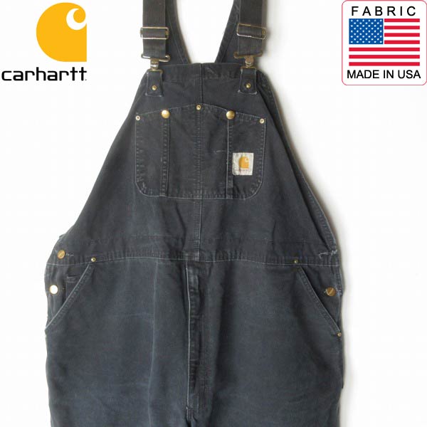 楽天市場】00s carhartt R01 BLK ダブルニー ダック オーバーオール 黒