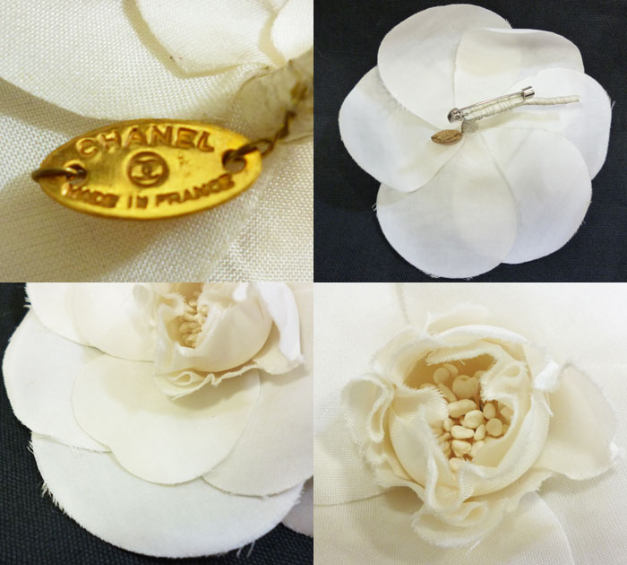 楽天市場】【CHANEL】シャネル カメリア コサージュ ブローチ ホワイト