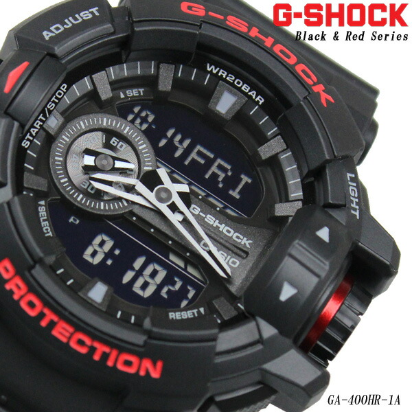 楽天市場】カシオ G-SHOCK 腕時計 メンズ Black & Red Series GA-400HR