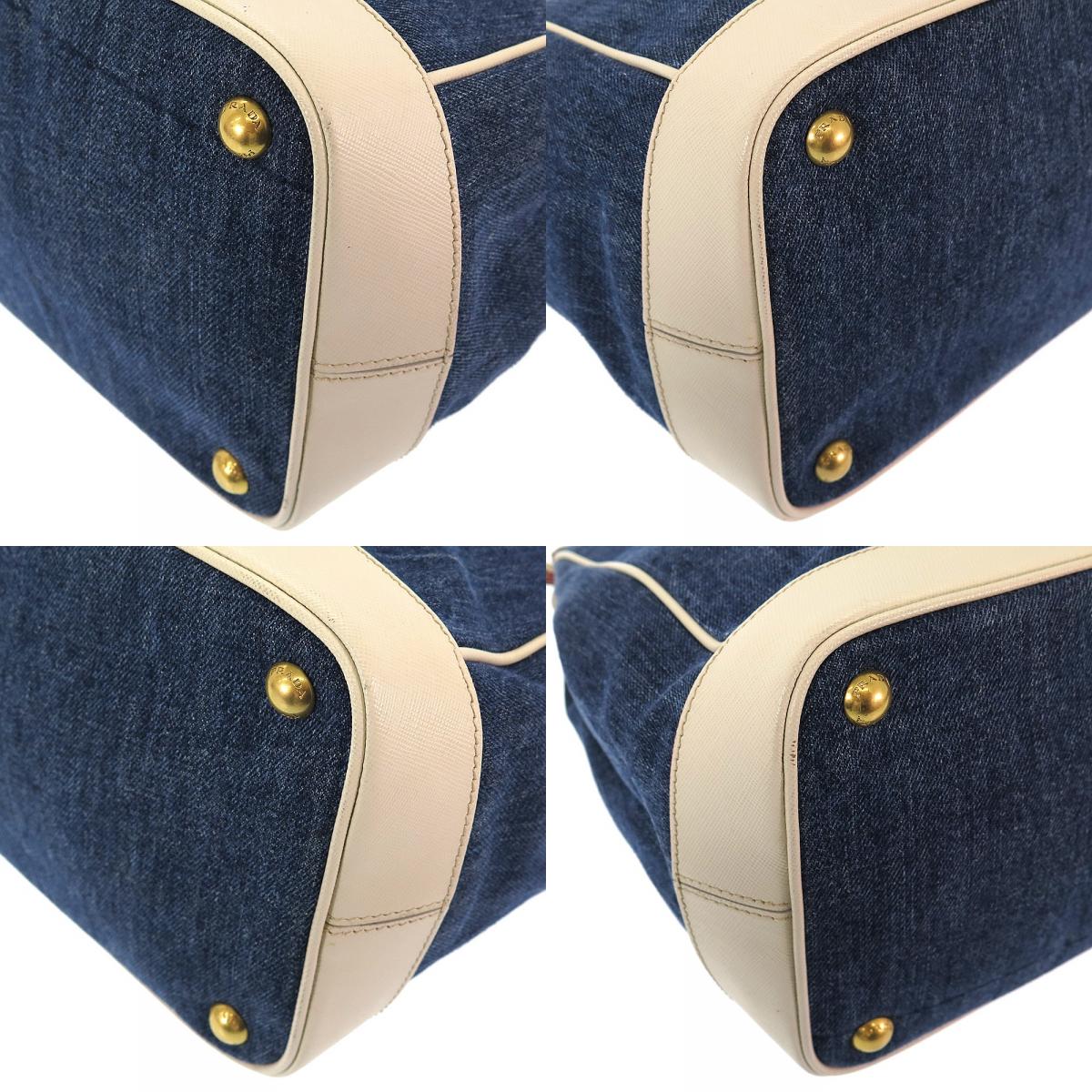 楽天市場】【中古】 プラダ デニム×サフィアーノ BN2441 ハンドバッグ