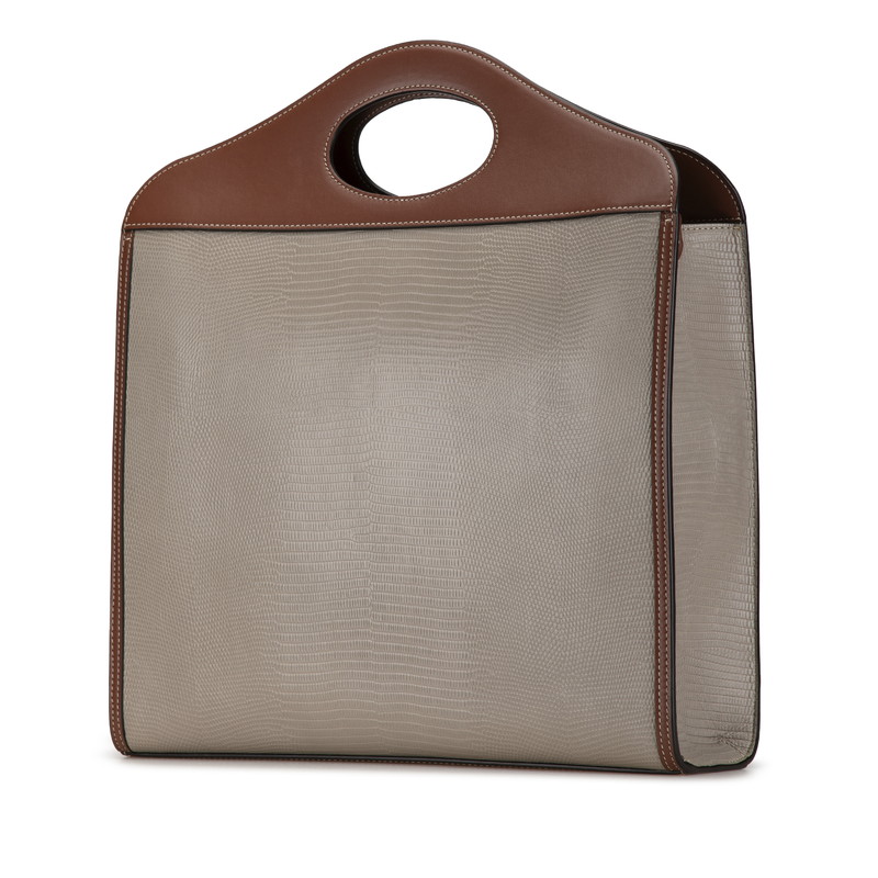 楽天市場】バーバリー トップステッチ クロコ型押し ハンドバッグ