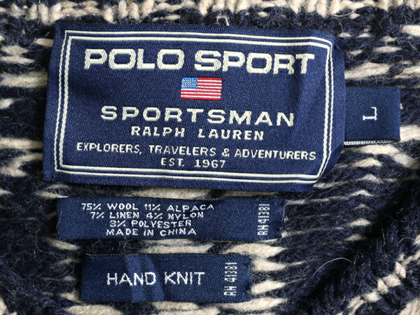 楽天市場】手編み ポロスポーツ ラルフローレン ノルディック ハンド