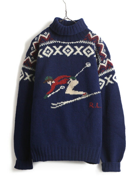 楽天市場】手編み 90s □ POLO ポロ ラルフローレン ノルディック