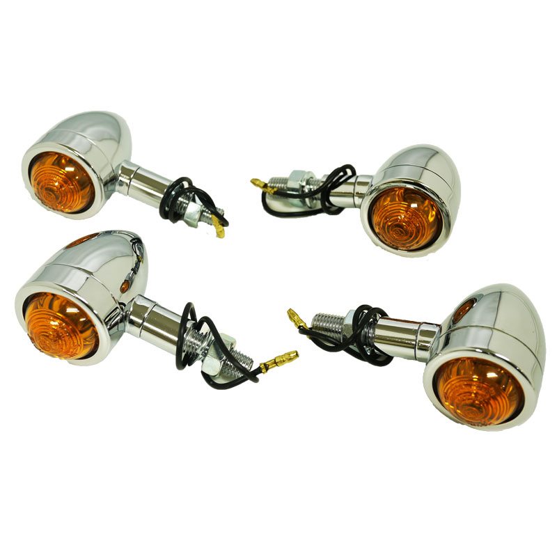 楽天市場】スモール バレット ウインカー 1台分(4灯) クローム