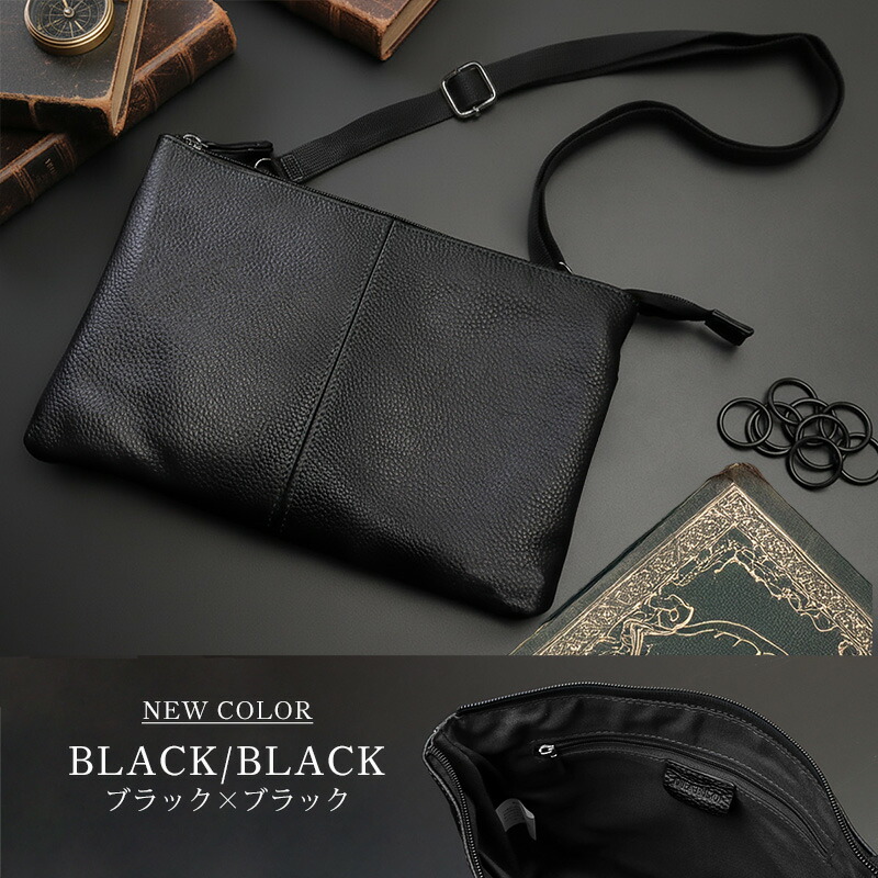 楽天市場】ショルダーバッグ サコッシュ メンズ 本革 レザー 薄マチ