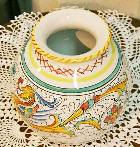 楽天市場】イタリア製 輸入雑貨 花瓶 マヨルカ焼き デルータ Deruta