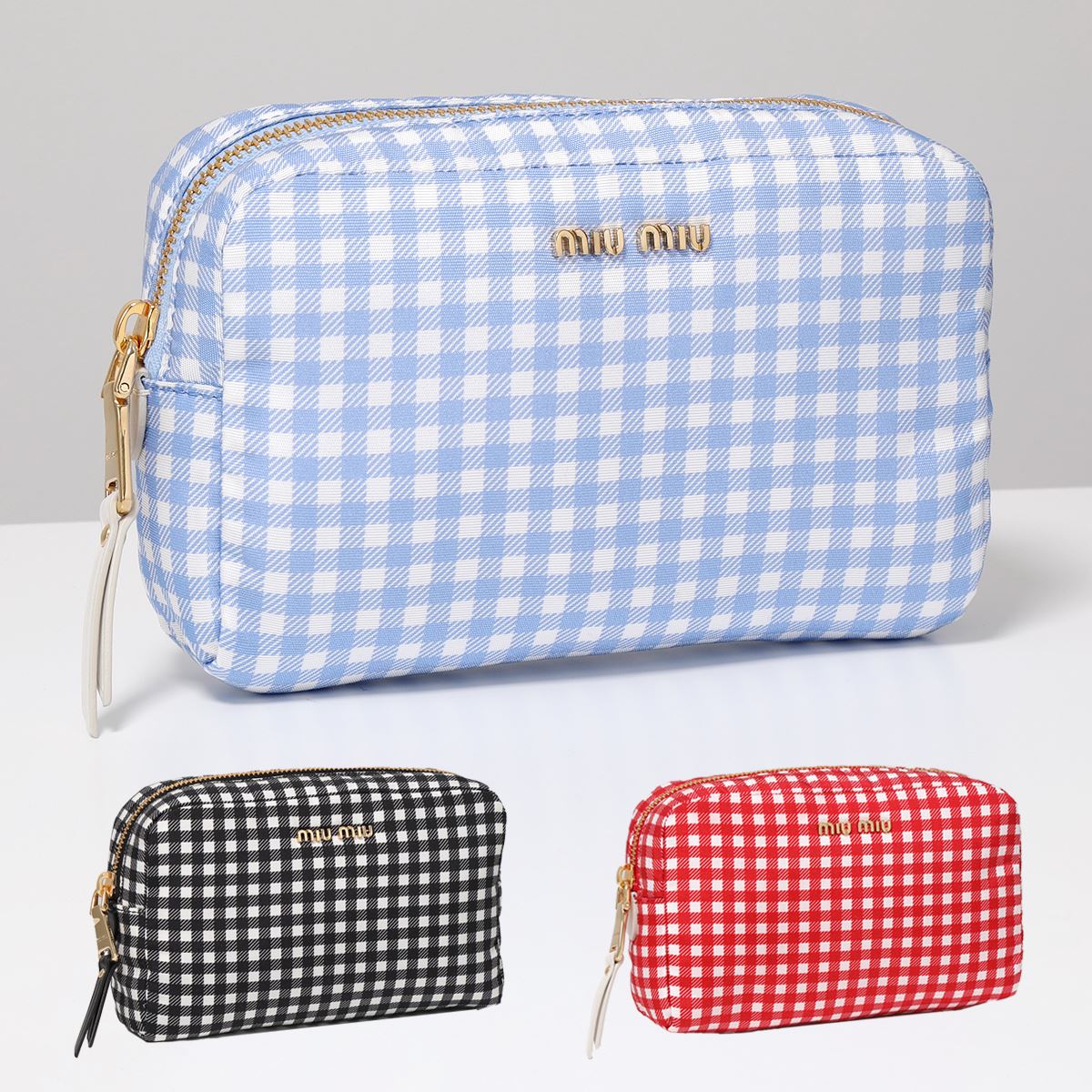 楽天市場】MIUMIU ミュウミュウ ポーチ FAILLE ファイユ 5ND458 2B4L