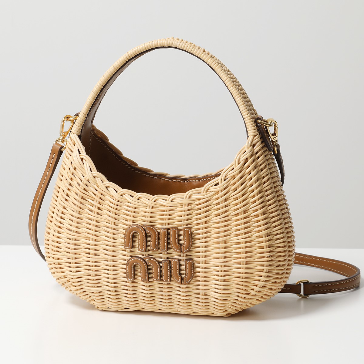 楽天市場】MIUMIU ミュウミュウ かごバッグ 5BC125 2BVU レディース