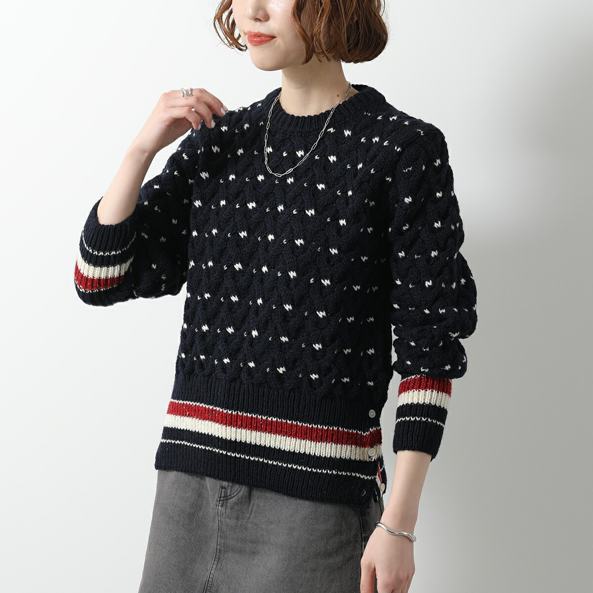 楽天市場】THOM BROWNE トムブラウン セーター MKA510B-Y1506