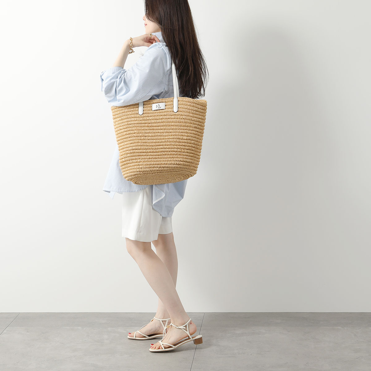 楽天市場】Lauren Ralph Lauren ローレンラルフローレン かごバッグ