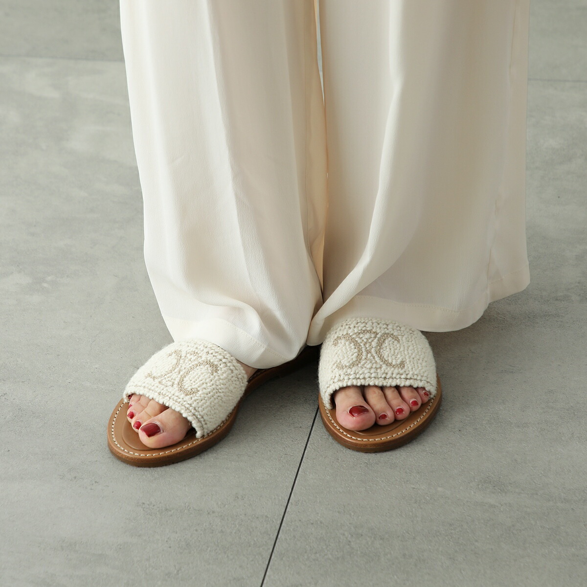 楽天市場】CELINE セリーヌ サンダル LYMPIA リンピア MULE 15