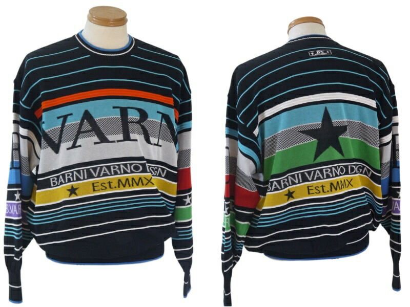 楽天市場】バーニヴァーノ/BARNIVARNO 春夏ボーダースプリングニット