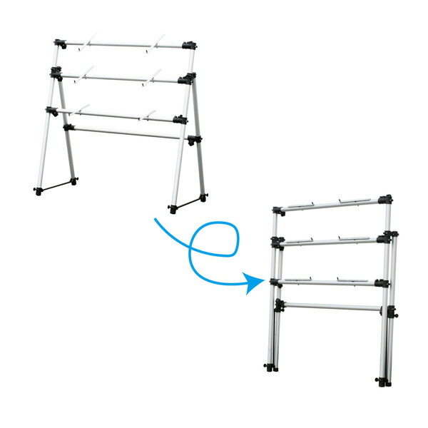 楽天市場】Kikutani(キクタニ) / KS-3S (シルバー) アルミ製3段